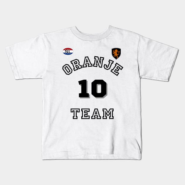 Oranje Team Dutch Gift Kids T-Shirt by stressless